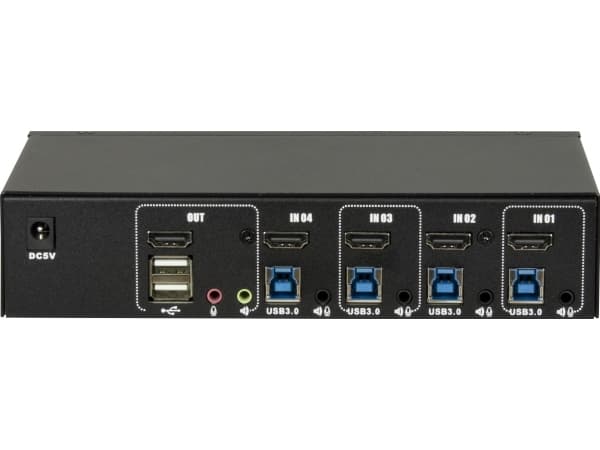 Inter-Tech IPC KVM Switch AC-41HUS HDMI, 4K@60Hz
