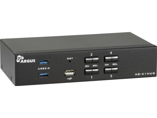 Inter-Tech IPC KVM Switch AC-41HUS HDMI, 4K@60Hz Sort