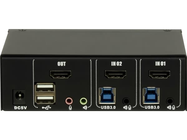 Inter-Tech IPC KVM Switch AC-21HUS HDMI, 4K@60Hz