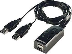 Lindy 2 Port USB KM Switch - Tastatur/mus-switch - 2 x USB - stasjonær
