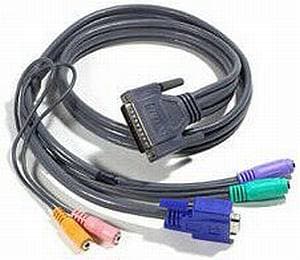 Tecline 61111, 1,1 m, PS/2, PS/2, VGA, Svart, Blå, Grønn, Hankjønn/hunkjønn