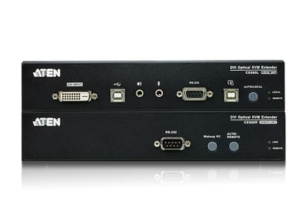 ATEN CE 680 Local and Remote Units - KVM / lyd / seriell / USB-svitsj - USB - opp til 600 m - 1310 nm / 1550 nm