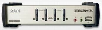 ATEN CS1734B - KVM / lyd / USB-svitsj - 4 x KVM/lyd/USB - stasjonær Sort, Metallisk