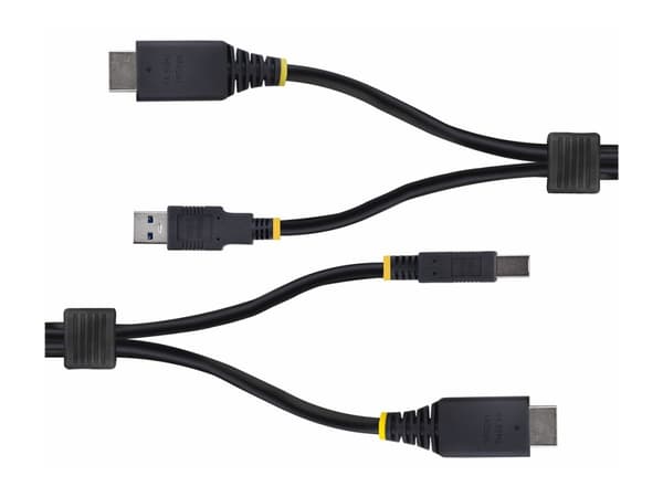 StarTech.com 10ft (3m) HDMI and USB 5Gbps KVM Cable, 4K 60Hz, HDMI 2.0 and USB Combo Cable for KVM Switches, 3.1 m, USB, USB, HDMI, Black, HDMI + USB