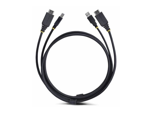 StarTech.com 10ft (3m) HDMI and USB 5Gbps KVM Cable, 4K 60Hz, HDMI 2.0 and USB Combo Cable for KVM Switches, 3.1 m, USB, USB, HDMI, Black, HDMI + USB