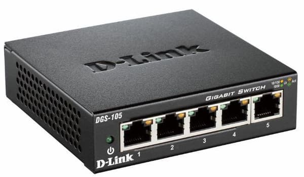 D-Link DGS 105 - Switch - 5 x 10/100/1000 - Desktop (DGS-105/E)