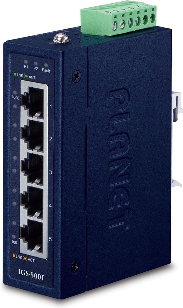 PLANET IGS-500T netværksswitch Uadministreret Gigabit Ethernet (10/100/1000) Blå