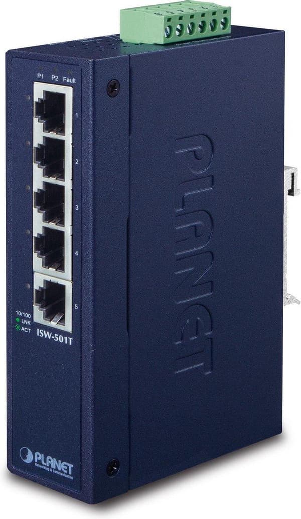 PLANET ISW-501T Netværksswitch Unmanaged L2 Fast Ethernet (10/100) Blå