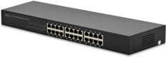 DIGITUS Professional Fast Ethernet N-Way Switch DN-60021-2 - switch - ohanterad - 24 x 10/100 - stationär, rackmonterbar (DN-60021-2) Grå