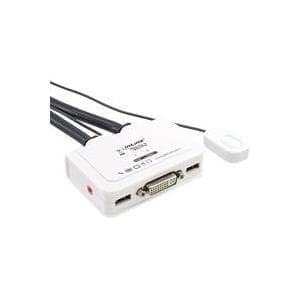 INLINE - KVM/Audio/USB-kytkin - 2 x KVM/Audio/USB - 1 paikallinen käyttäjä - Työpöytä