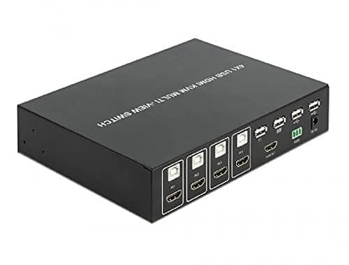 Delock KVM 4 in 1 Multiview Switch 4 x HDMI ja USB 2.0
