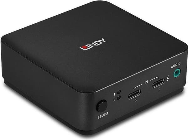 Lindy 2 Port Type C, DisplayPort 1.2 KVM Switch (42320)