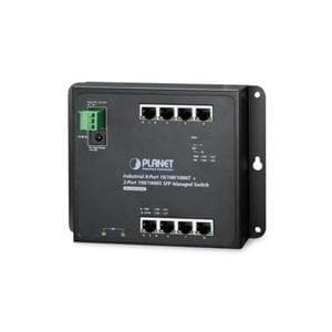 PLANET WGS-4215-8P2S - Switch - managed - 8 x 10/100/1000 (PoE+) + 2 x SFP - DIN-skinnemonterbar, vægmonterbar - PoE+ - DC (WGS-4215-8P2S)