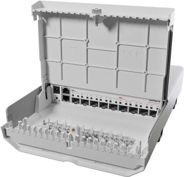 MikroTik netFiber 9 Outdoor Switch, 4x SFP+, 5x SFP, 1x 1Gb, PoE-In Switche (CRS310-1G-5S-4S+OUT)