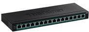 TRENDnet TPE TG160H - Switch - 16 x 10/100/1000 (PoE+) - Rackmonterbar - PoE+ (123 W)