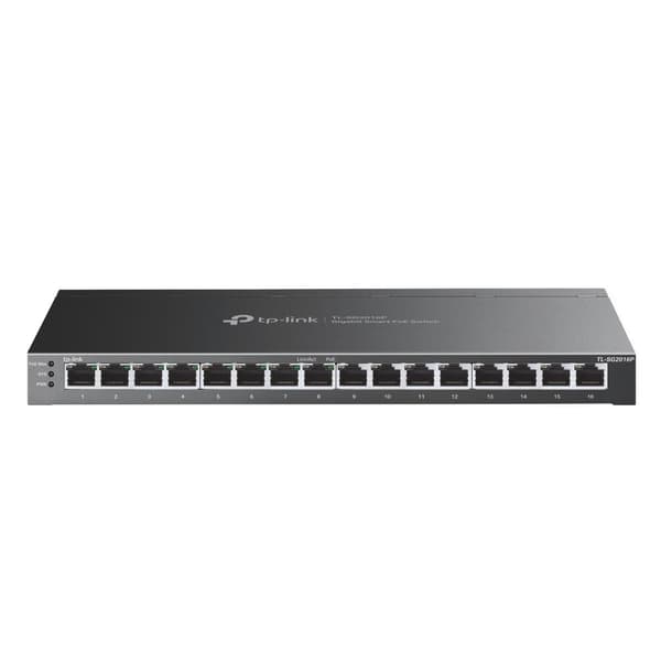 TP-Link TL-SG2016P nätverksswitch L2/L3/L4 Gigabit Ethernet (10/100/1000) Power over Ethernet (PoE) Svart Svart