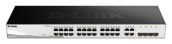 D-Link Web Smart DGS-1210-28 - switch - hanterad - 24 x 10/100/1000 + 4 x Gigabit SFP - stationär, rackmonterbar (DGS-1210-28)