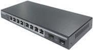 DIGITUS Professional DN-95344 - Switch - administreret - 8 x 10/100/1000 (PoE+) + 2 x Gigabit SFP (Uplink) - Desktop - PoE+ (86 W) Sort