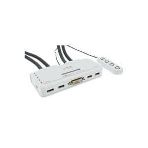 INLINE - KVM/Audio/USB switch - 4 x KVM/Audio/USB - 1 lokal bruger - Desktop