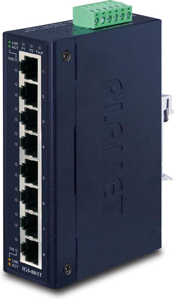 PLANET IGS-801T netværksswitch Unmanaged L2 Gigabit Ethernet (10/100/1000) Blå