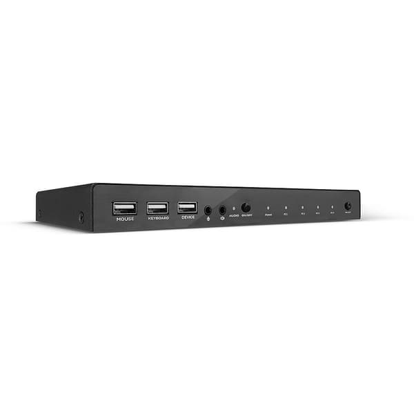 Lindy – KVM/Audio/USB-kytkin – 4 x KVM/Audio/USB – 1 paikallinen käyttäjä – pöytäkone (32810)