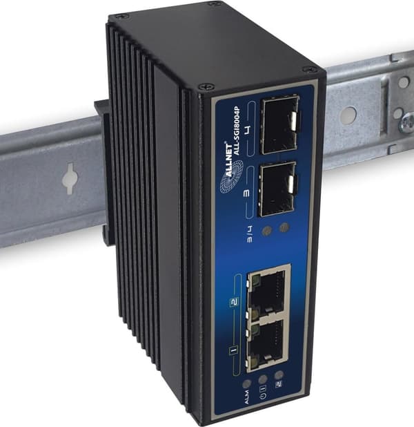 ALLNET ALL-SGI8004P netværksswitch Ustyret Gigabit Ethernet (10/100/1000) Power over Ethernet (PoE) Sort (ALL-SGI8004P)