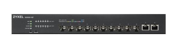 Zyxel XS1930-12F - Kytkin - Smart - 10 x 1 Gigabit / 10 Gigabit SFP+ + 2 x 100/1000/2.5G/5G/10GBase-T - Pöytäkone, telineeseen kiinnitettävä