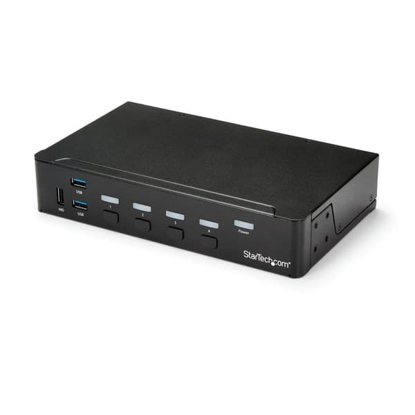 StarTech.com 4-ports HDMI KVM-switch - HDMI KVM-switch med USB 3.0-hub - 1080p - KVM/USB-switch - USB - 4 x KVM/Audio/USB + 3 x SuperSpeed USB - 1 lok