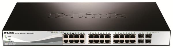D-Link Web Smart DGS-1210-28P - switch - administreret - 24 x 10/100/1000 (PoE) + 4 x Gigabit SFP - desktop, rackmonterbar - PoE (DGS-1210-28P)