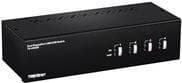 TRENDnet TK 440DP - KVM/Audio/USB Switch - 4 x KVM/Audio/USB - 1 lokal bruger - Desktop