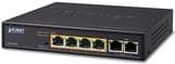 Planet FSD-604HP Hallitsematon Fast Ethernet (10/100) Power over Ethernet (PoE) Tuki musta verkkokytkin (FSD-604HP) Sininen