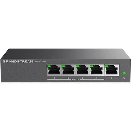 Grandstream GWN 7700P 5xGbE, 4xPOE, ohanterad switch
