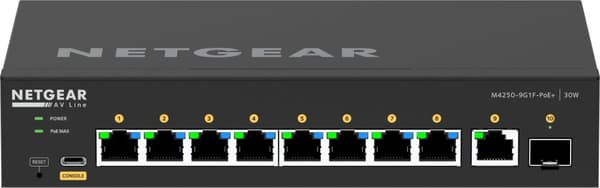 NETGEAR 8x1G PoE+ 110W 1x1G og 1xSFP Administreret Switch