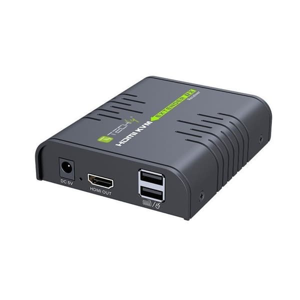 Techly IDATA HDMI-KVM2 KVM-jatkojohto Lähetin ja vastaanotin