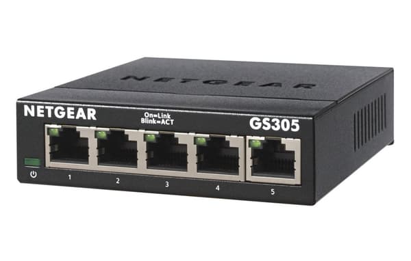 NETGEAR GS305 Ohanterad L2 Gigabit Ethernet (10/100/1000) Svart