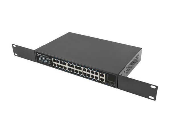 Lanberg Switch 24X 100MB DSP+/2X Combo Rack 19" 360W V2