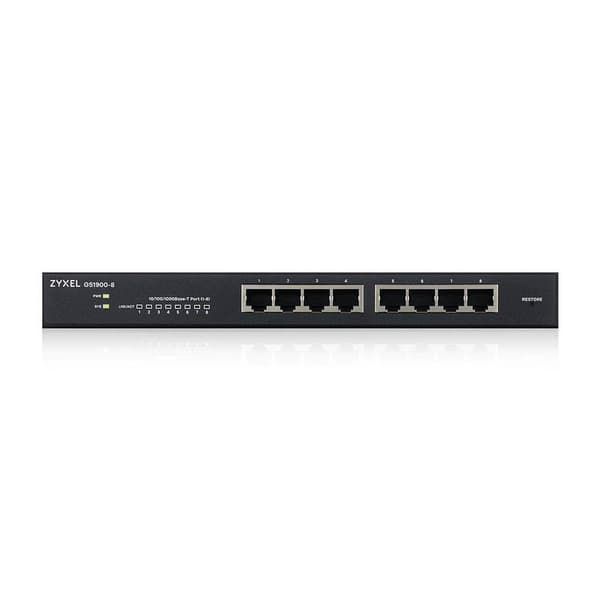 Zyxel GS1900-8 Administrerad L2 Gigabit Ethernet (10/100/1000) Svart