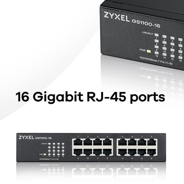 Zyxel GS1100-16 hallitsematon gigabitin Ethernet (10/100/1000)