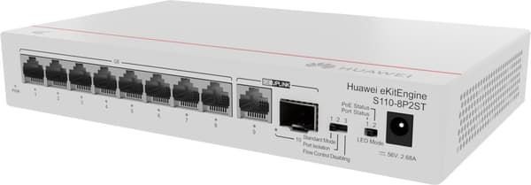 Huawei CloudEngine S110-8P2ST Power over Ethernet (PoE) Grå