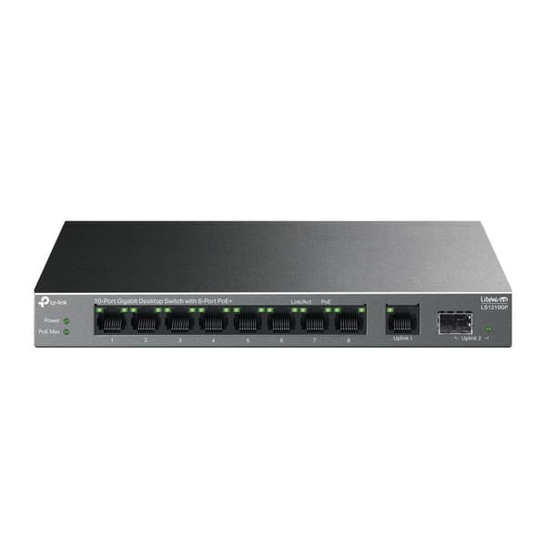 TP-Link LiteWave 10-ports Gigabit Desktop Switch med 8-ports PoE+