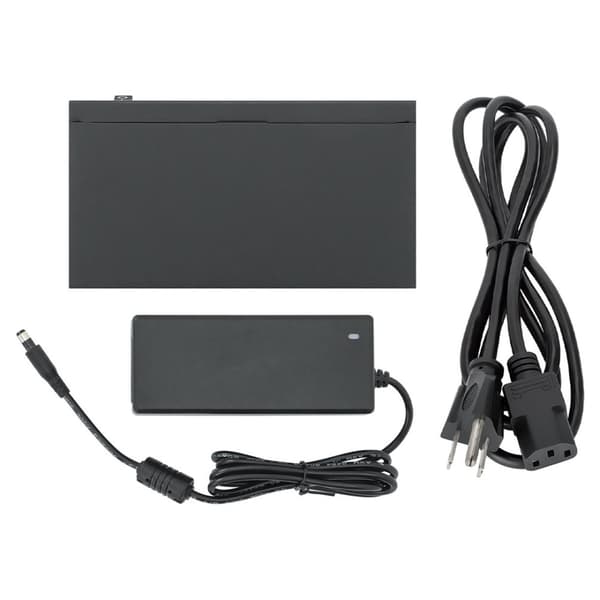 Gigabit 5xPoE Passthrough-switch driven av PoE eller AC, 68W