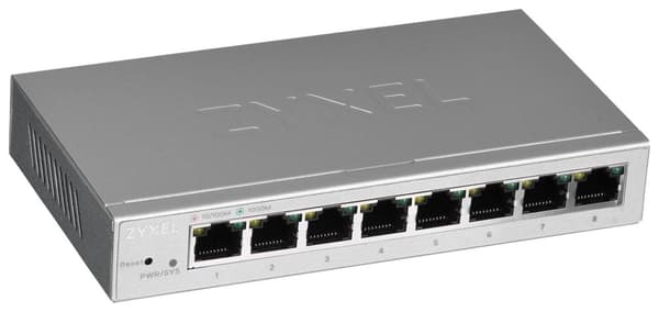 Zyxel GS1200-8 hallittu gigabitin Ethernet-kytkin (10/100/1000) hopea