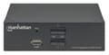 Miniatyrbild 3 av 6: Manhattan DisplayPort 1.2 KVM-switch med 2 portar, 4K@60Hz, USB-A/3,5 mm ljud-/mikrofonanslutningar, kablar medföljer, ljudstöd, styr 2 datorer från e