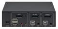 Miniatyrbild 6 av 6: Manhattan DisplayPort 1.2 KVM-switch med 2 portar, 4K@60Hz, USB-A/3,5 mm ljud-/mikrofonanslutningar, kablar medföljer, ljudstöd, styr 2 datorer från e