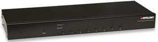 Intellinet 8-ports rackmonteret KVM-switch, kombineret USB + PS/2, skærmvisning, medfølgende kabler (Euro 2-bens stik)