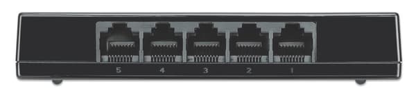 Intellinet 5-porttinen gigabitin Ethernet-kytkin, työpöytäkokoinen, muovi, IEEE 802.3az (energiatehokas Ethernet), musta