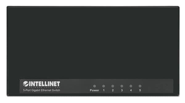 Intellinet 5-porttinen gigabitin Ethernet-kytkin, työpöytäkokoinen, muovi, IEEE 802.3az (energiatehokas Ethernet), musta