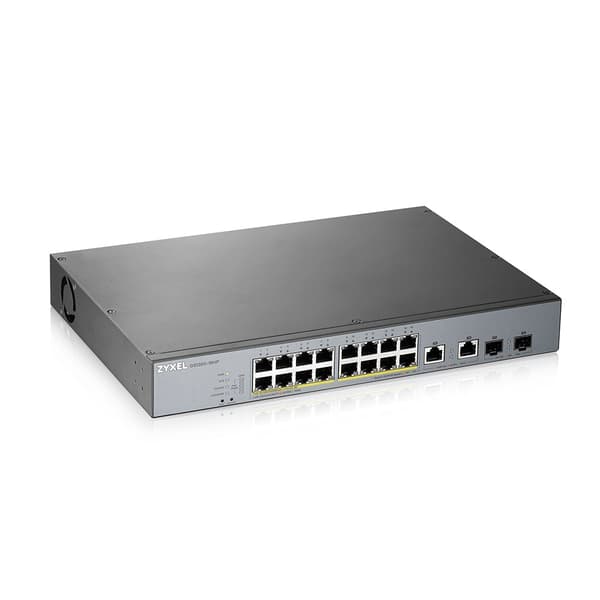 Zyxel GS1350-18HP-EU0101F -verkkokytkin Hallittu L2 Gigabit Ethernet (10/100/1000) Power over Ethernet (PoE) Harmaa Harmaa