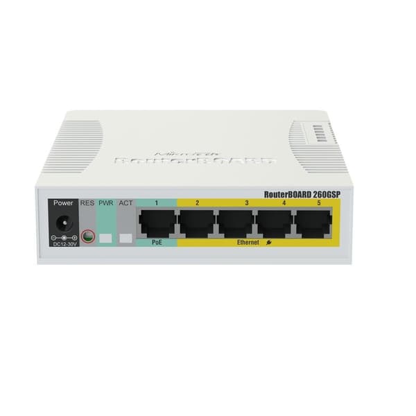 Mikrotik CSS106-1G-4P-1S nätverksswitch Gigabit Ethernet (10/100/1000) Power over Ethernet (PoE) Vit