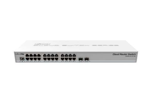 Mikrotik CRS326-24G-2S+RM nätverksswitch Administrerad L2 Gigabit Ethernet (10/100/1000) Grå